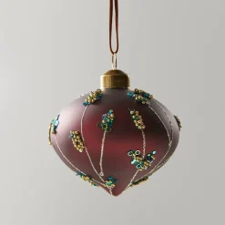 Z Gallerie Beaded Teardrop Ornament - Set of 4><noscript><img width=