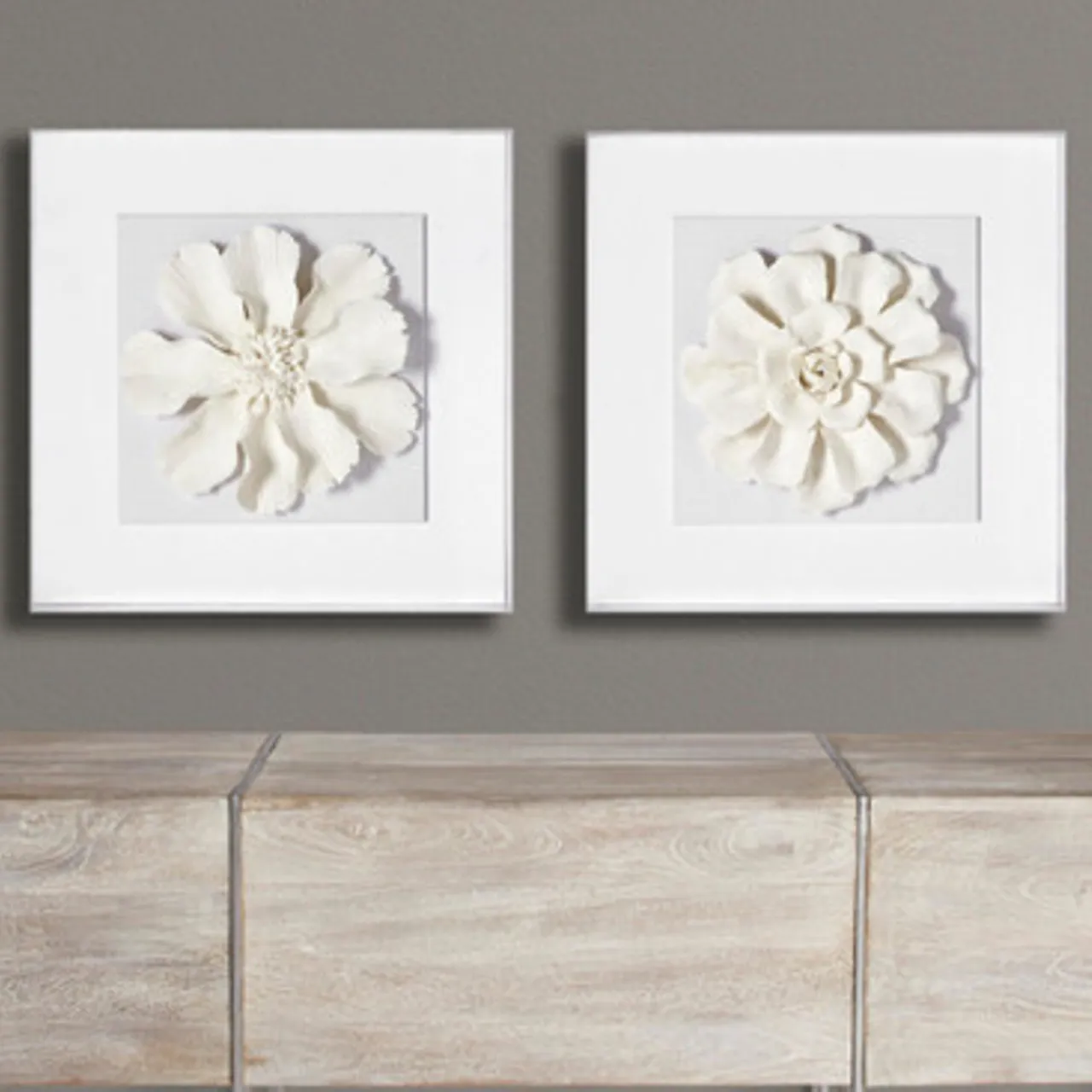Z Gallerie Bisque Flower 1 And 2> Gift | Wall Décor