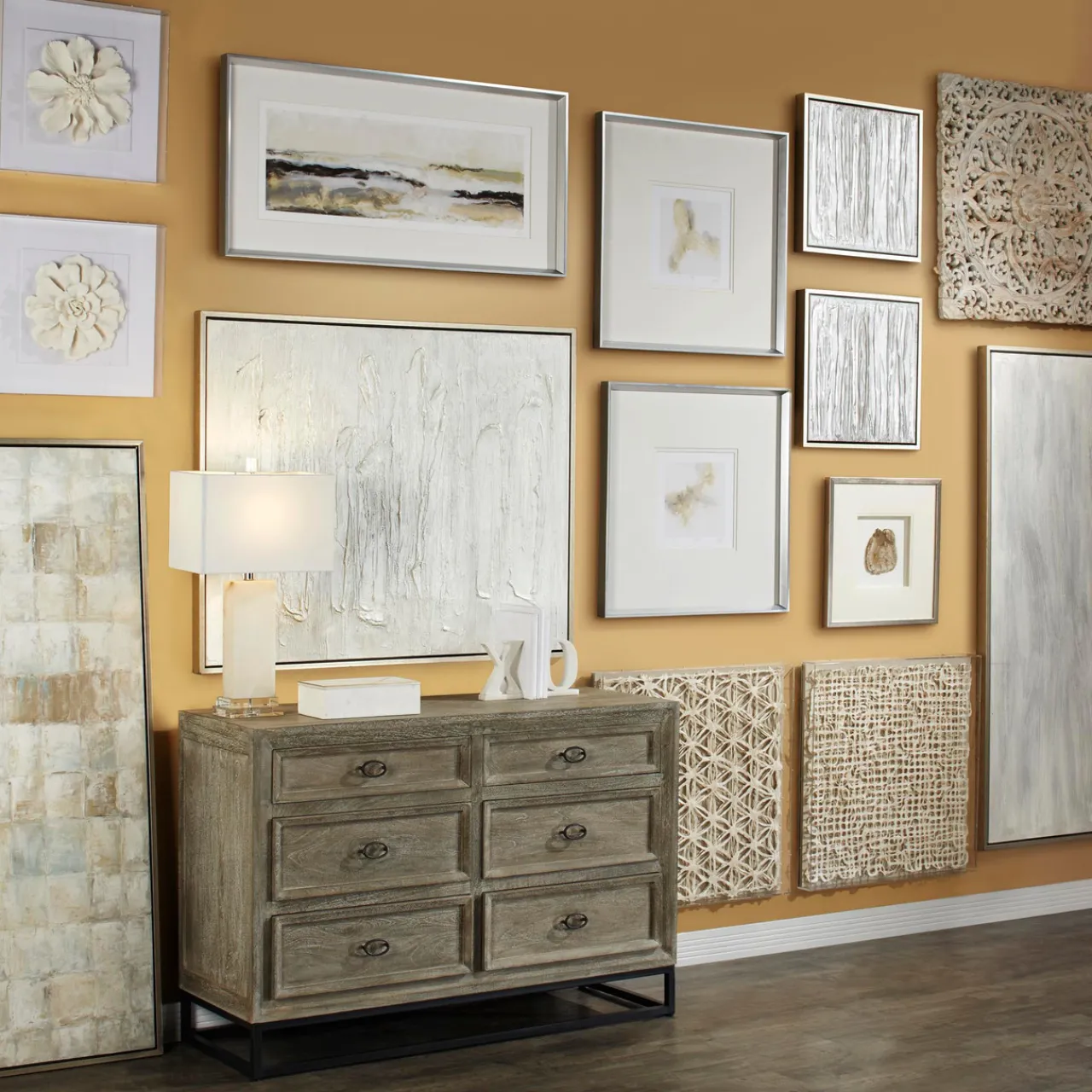 Z Gallerie Bisque Flower 1 And 2> Gift | Wall Décor