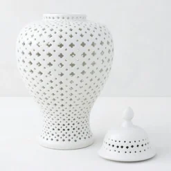 Z Gallerie Ceramic Filigree Jar><noscript><img width=