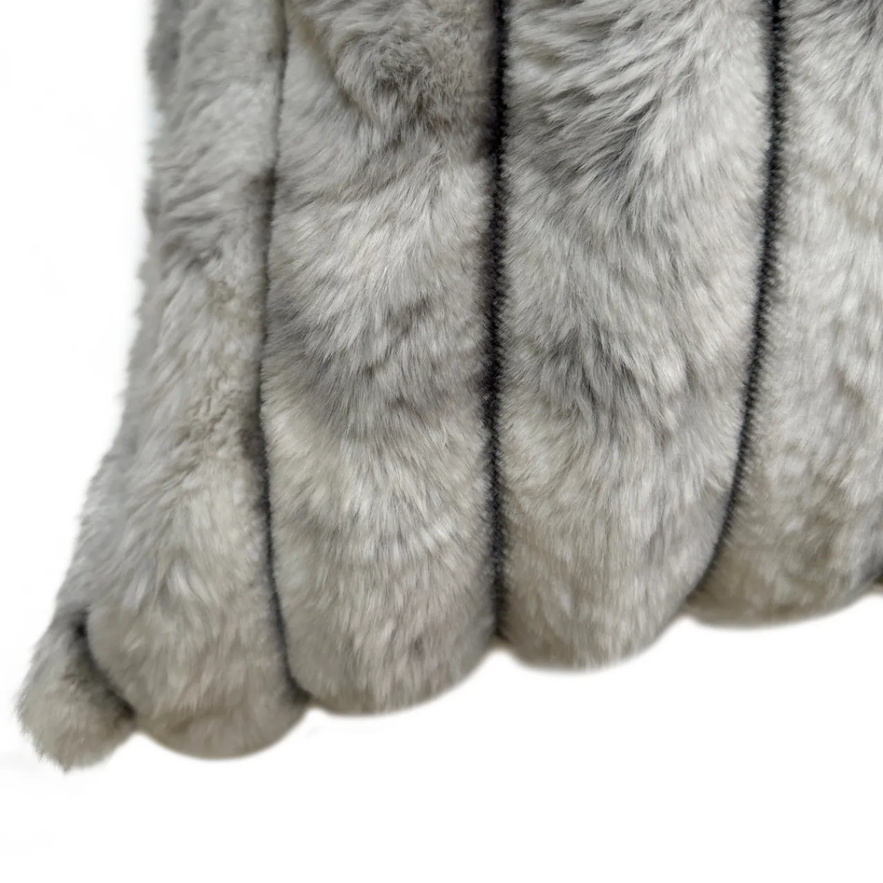 Z Gallerie Fur Channel 20" - Platinum> Textile Sale | Faux Fur Pillows
