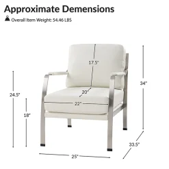 Z Gallerie Giuseppe Modern Genuine Leather Armchair><noscript><img width=