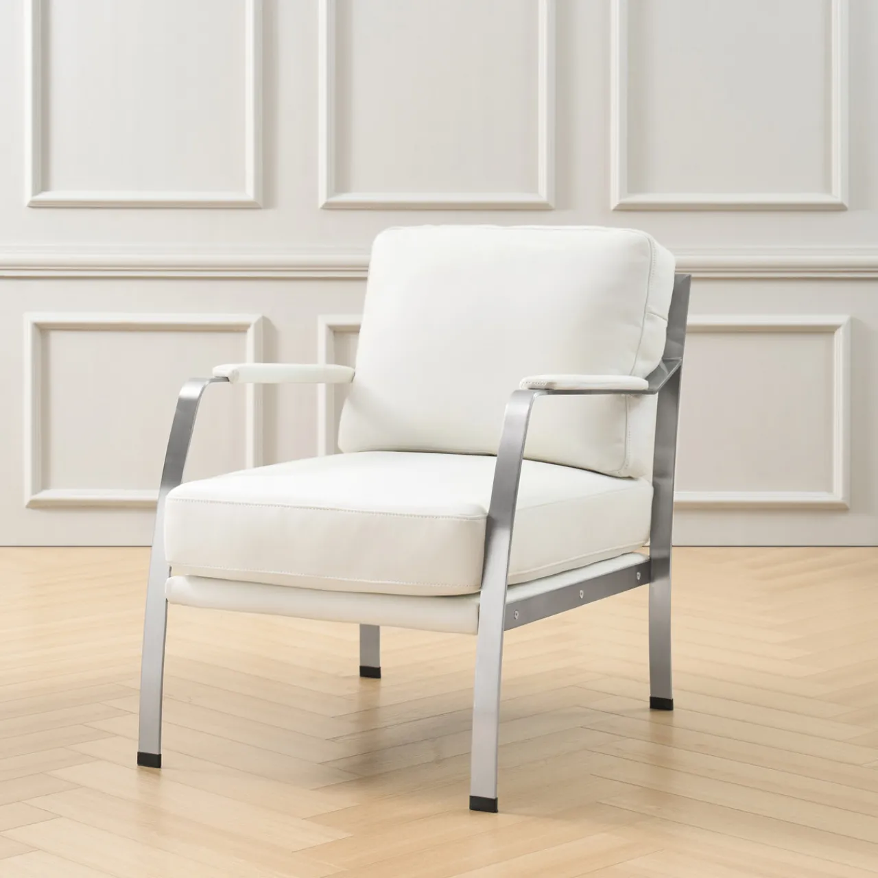 Z Gallerie Giuseppe Modern Genuine Leather Armchair> Accent Chairs