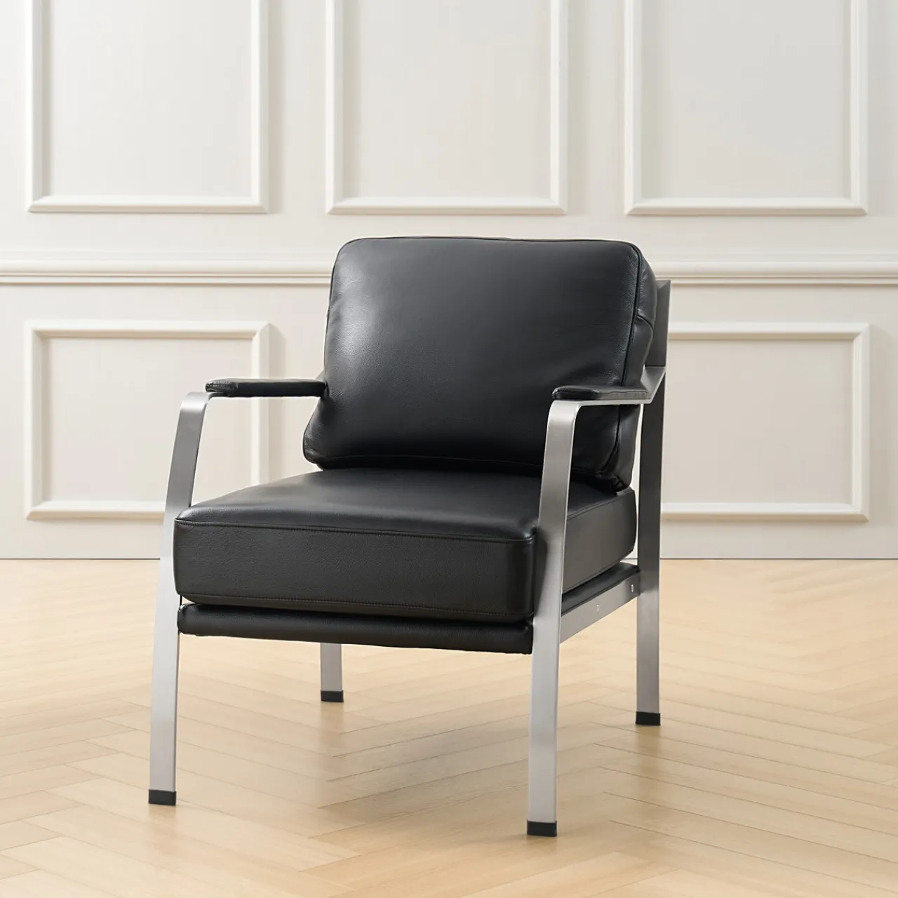 Z Gallerie Giuseppe Modern Genuine Leather Armchair> Accent Chairs
