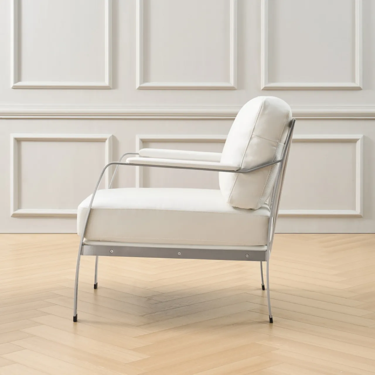 Z Gallerie Giuseppe Modern Genuine Leather Armchair> Accent Chairs