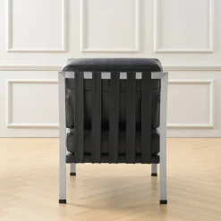 Z Gallerie Giuseppe Modern Genuine Leather Armchair><noscript><img width=