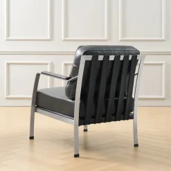 Z Gallerie Giuseppe Modern Genuine Leather Armchair><noscript><img width=