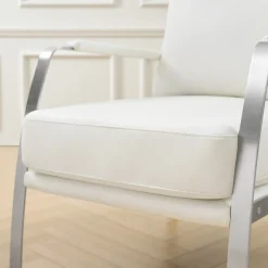 Z Gallerie Giuseppe Modern Genuine Leather Armchair><noscript><img width=