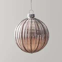 Z Gallerie Glitter Stripe Ornament Blush - Set of 4><noscript><img width=