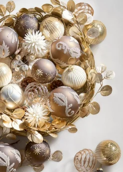 Z Gallerie Glitter Stripe Ornament Gold - Set of 4><noscript><img width=