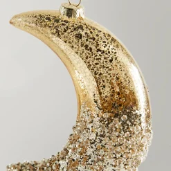 Z Gallerie Glittered Moon Ornament - Set of 4><noscript><img width=