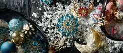 Z Gallerie Glittered Moon Ornament - Set of 4><noscript><img width=
