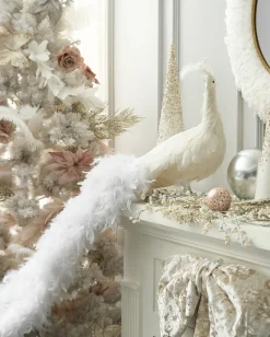 Z Gallerie Glittered Scallop Ornament - Set of 4><noscript><img width=