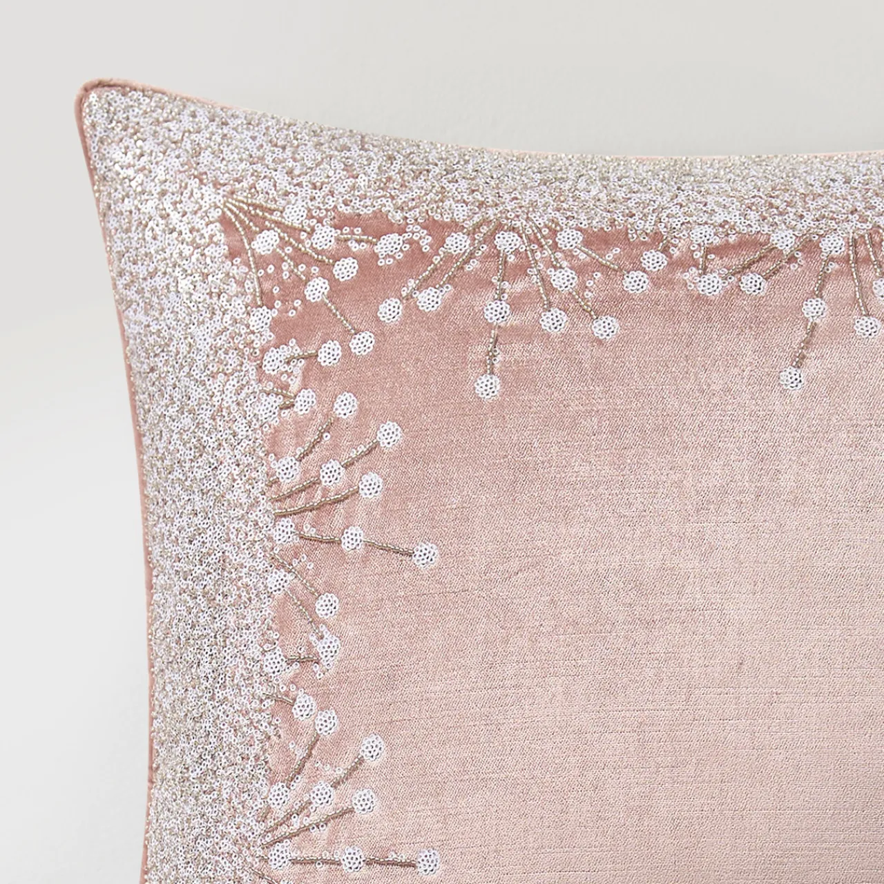 Z Gallerie Grace Holiday Pillow 20" - Blush> Stockings & Tree Skirts | Textile Sale