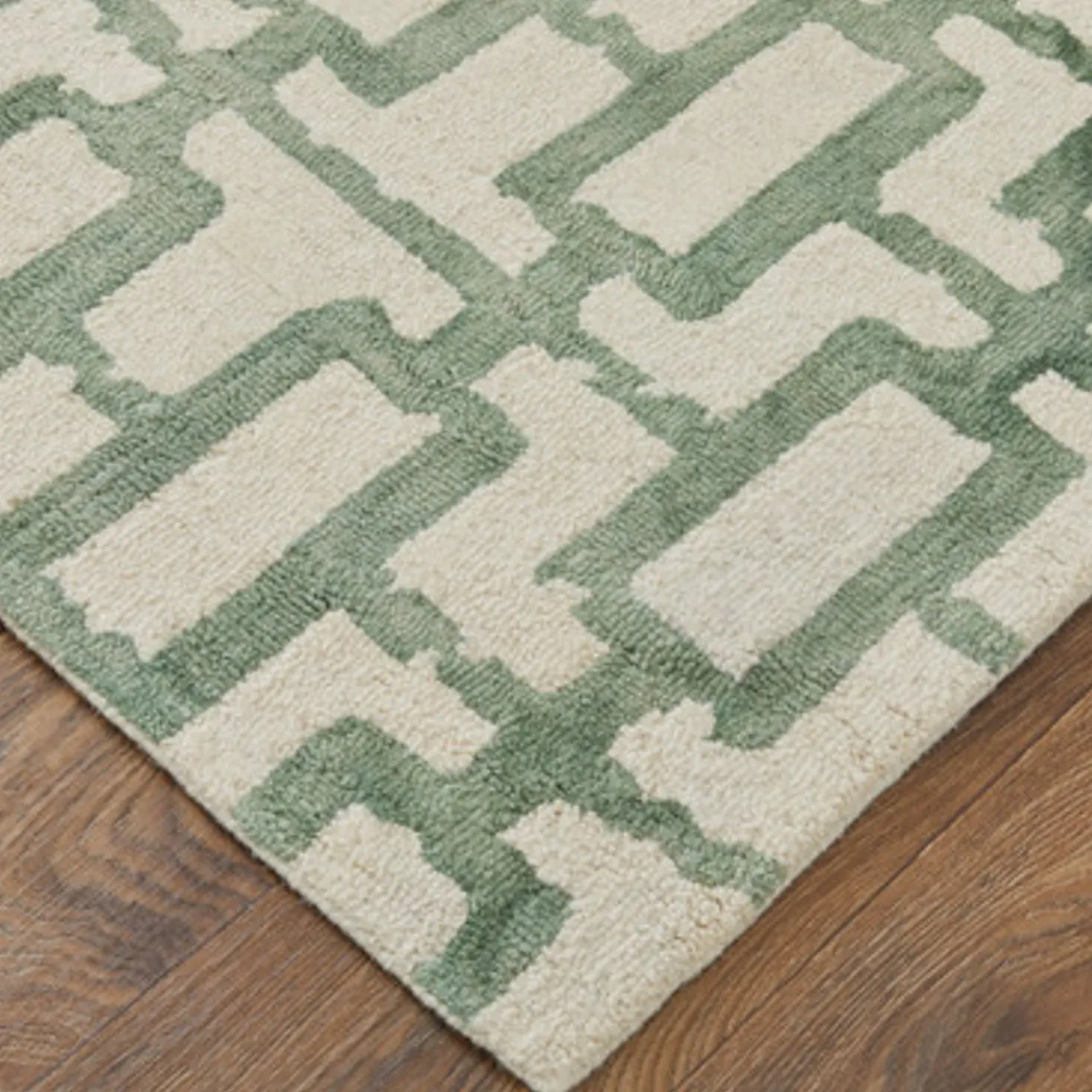 Z Gallerie Jacqueline Rug - Ivory/Green> Pattern Rugs | Living Room Rugs