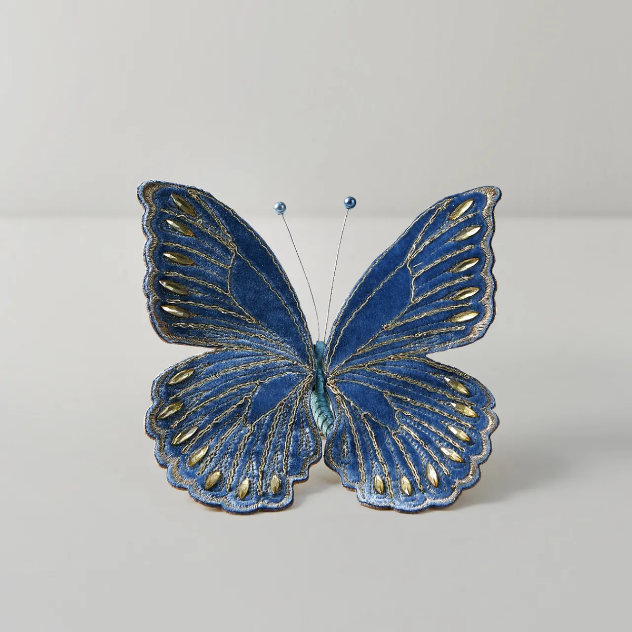 Z Gallerie Jeweled Butterfly Clip Blue - Set of 3> Décor | Ornaments