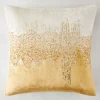 Z Gallerie Joie De Vivre Pillow 22" - Gold> Textile Sale | Patterned Pillows