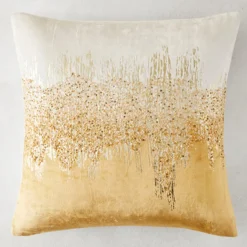 Z Gallerie Joie De Vivre Pillow 22" - Gold> Textile Sale | Patterned Pillows