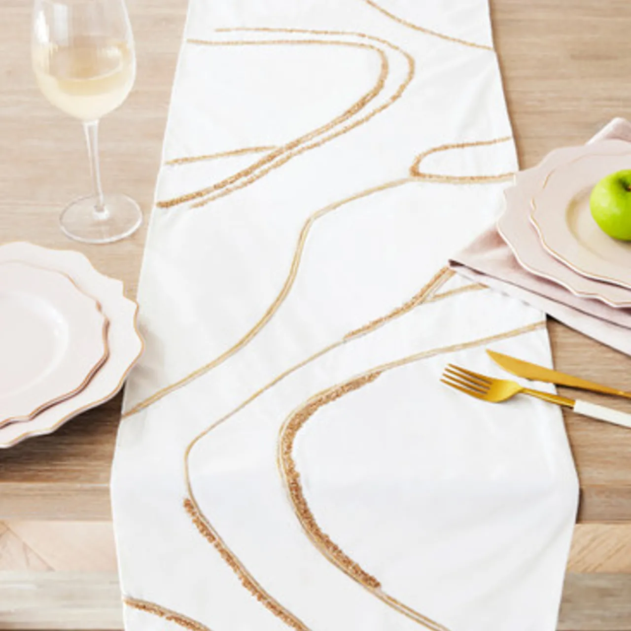 Z Gallerie Marble Beaded Runner> Tabletop Sale | Table Linens