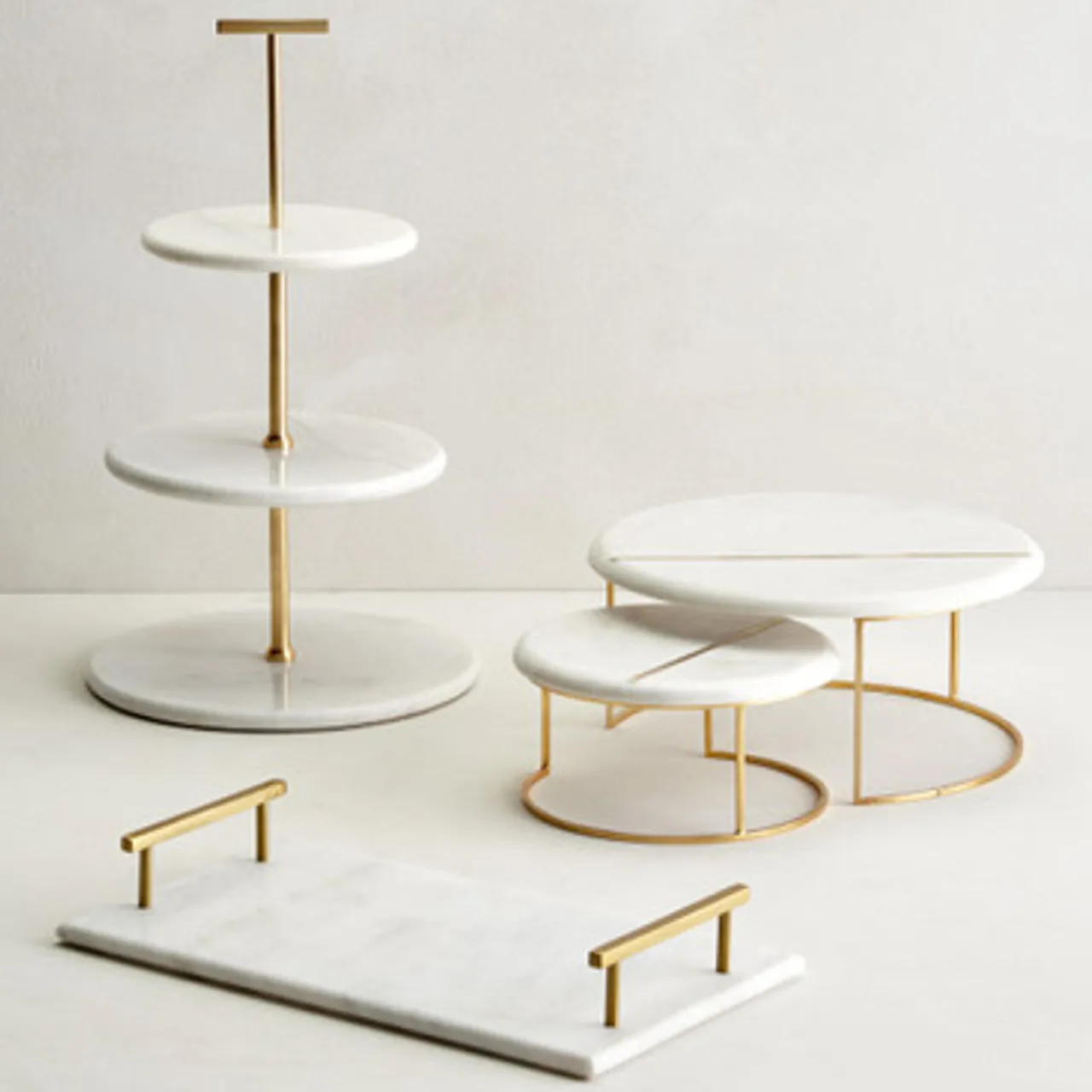 Z Gallerie Marble Nesting Trays - Set of 2> Barware & Entertaining | Tabletop Sale