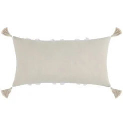 Z Gallerie Mills Lumbar Pillow - Natural/Ivory> Textile Sale | Patterned Pillows