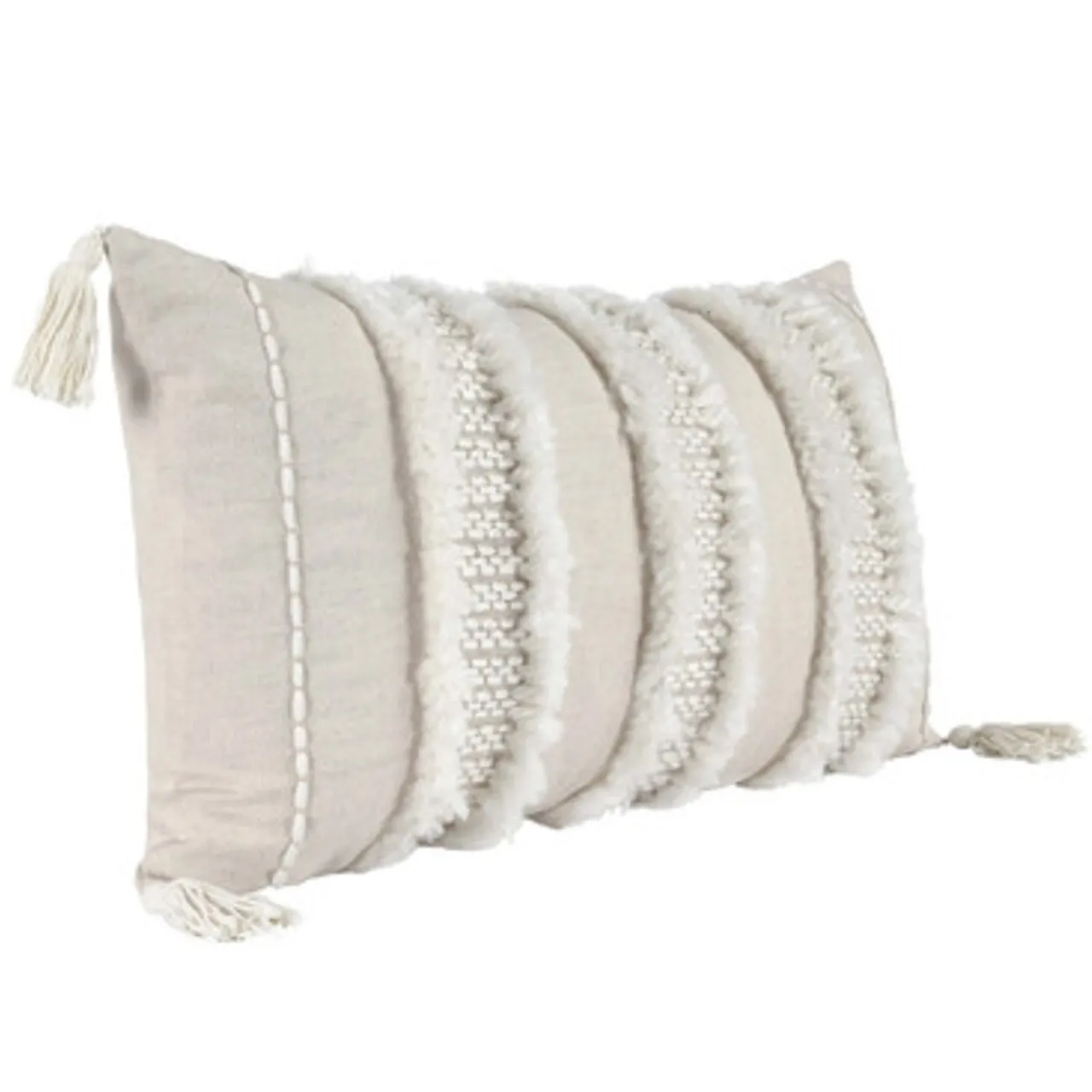 Z Gallerie Mills Lumbar Pillow - Natural/Ivory> Textile Sale | Patterned Pillows