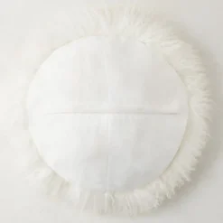 Z Gallerie Mongolian Round Pillow 18" - White><noscript><img width=