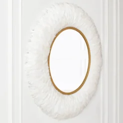 Z Gallerie Nikki Chu - Daybreak Feather Mirror><noscript><img width=