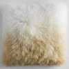 Z Gallerie Ombre Mongolian Pillow 22" - White/Gold> Textile Sale | Mongolian & Fur Pillows