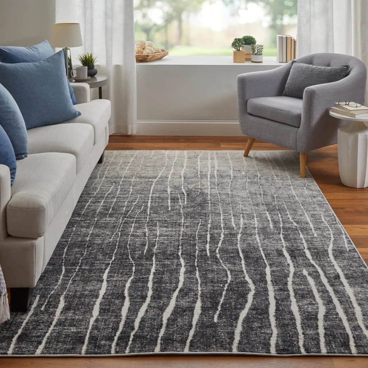 Z Gallerie Orin Rug - Grey> Pattern Rugs | Living Room Rugs