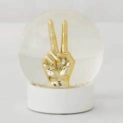 Z Gallerie Peace Sign Snow Globe><noscript><img width=