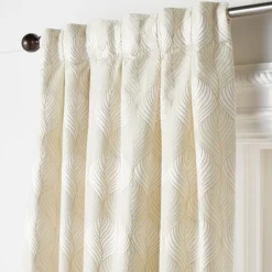 Z Gallerie Phoebe Jacquard Champagne - Custom> Patterned Window Panels | Custom Window Panels