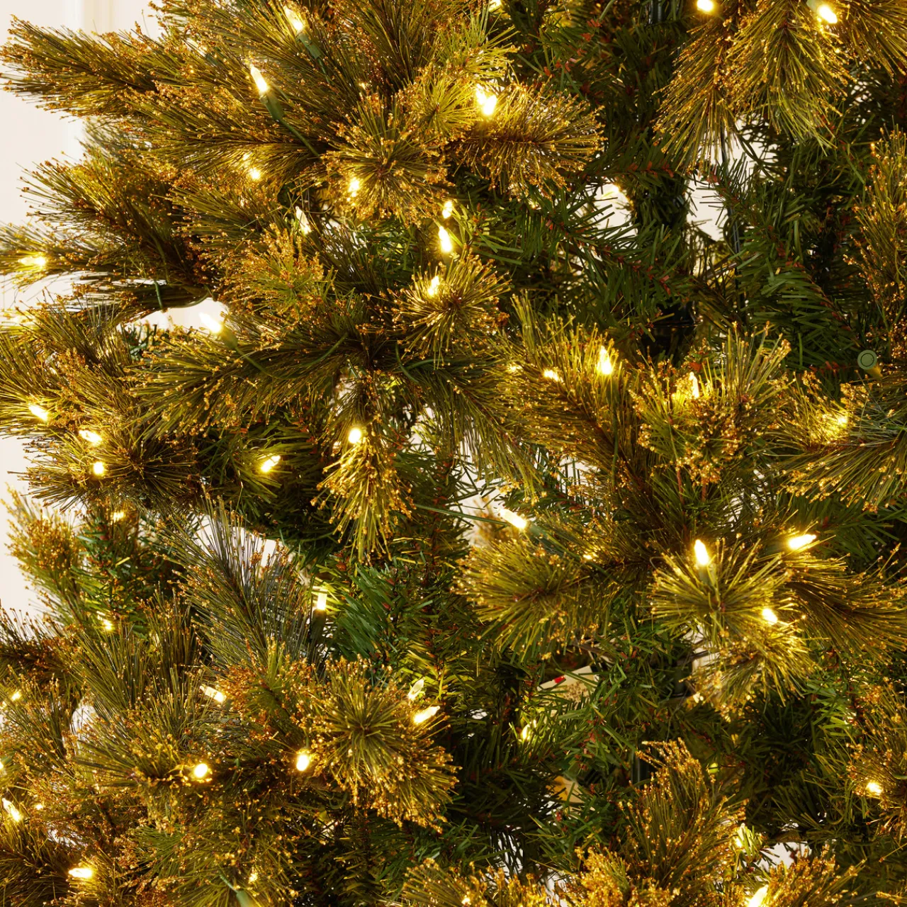 Z Gallerie Pre-Lit Green Flock Tree 7'5"> Pre-lit Trees & Garland