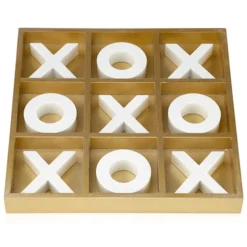 Z Gallerie Tic Tac Toe Game - Gold & White><noscript><img width=
