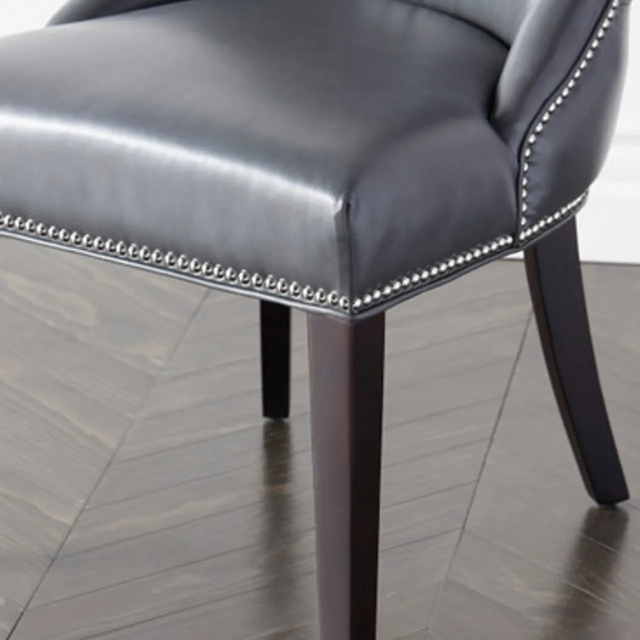 Z Gallerie Versailles Leather Dining Chair - Espresso> Dining Chairs