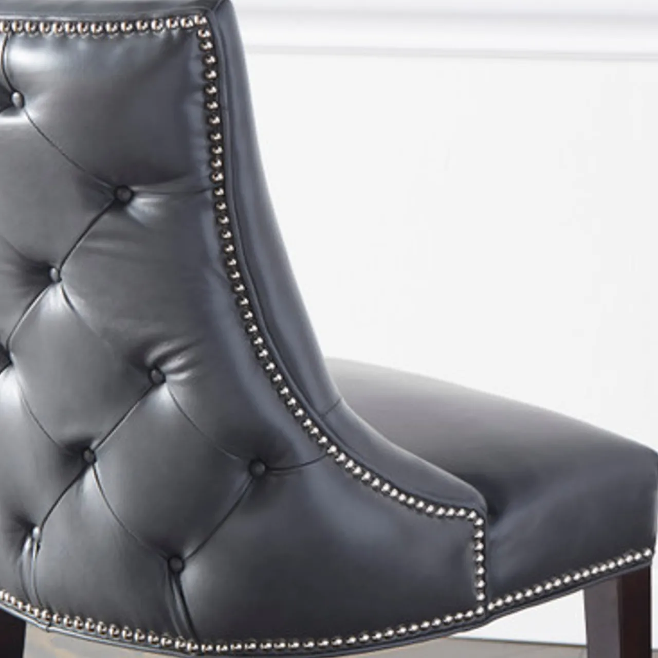 Z Gallerie Versailles Leather Dining Chair - Espresso> Dining Chairs