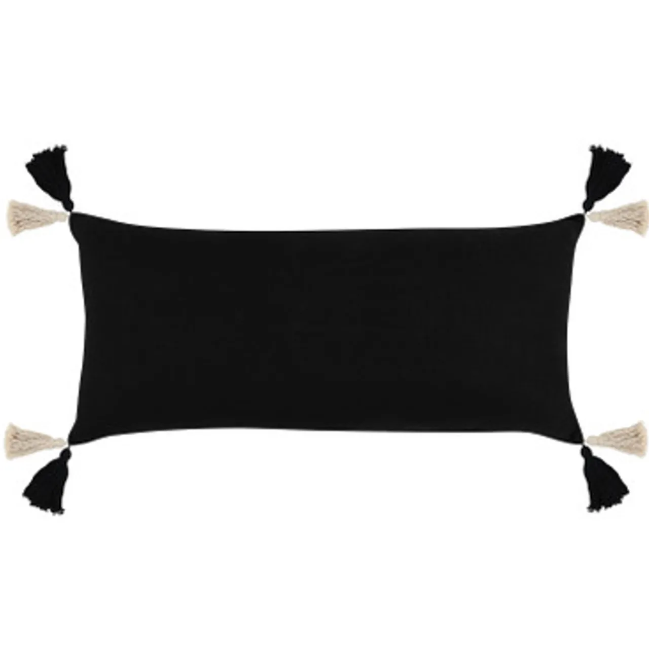 Z Gallerie Zahli Lumbar Pillow - Black/Natural> Textile Sale | Patterned Pillows
